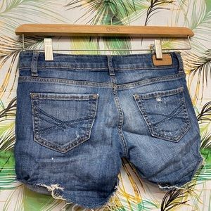 Aeropostale Distressed Midi Jean Shorts